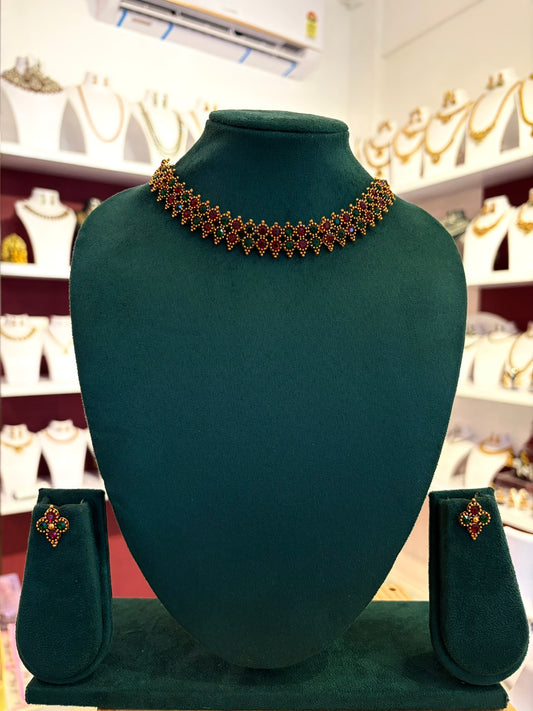 Twin Petal Necklace Set