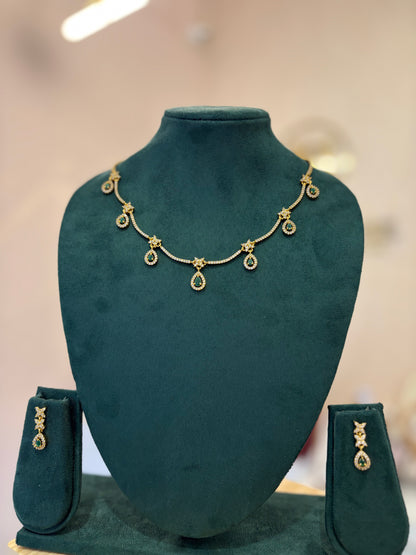QUEENS DEW DROPS NECKLACE SET - JewelsMuse