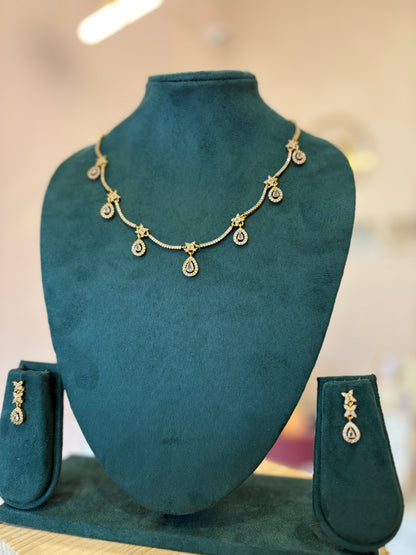 QUEENS DEW DROPS NECKLACE SET - JewelsMuse