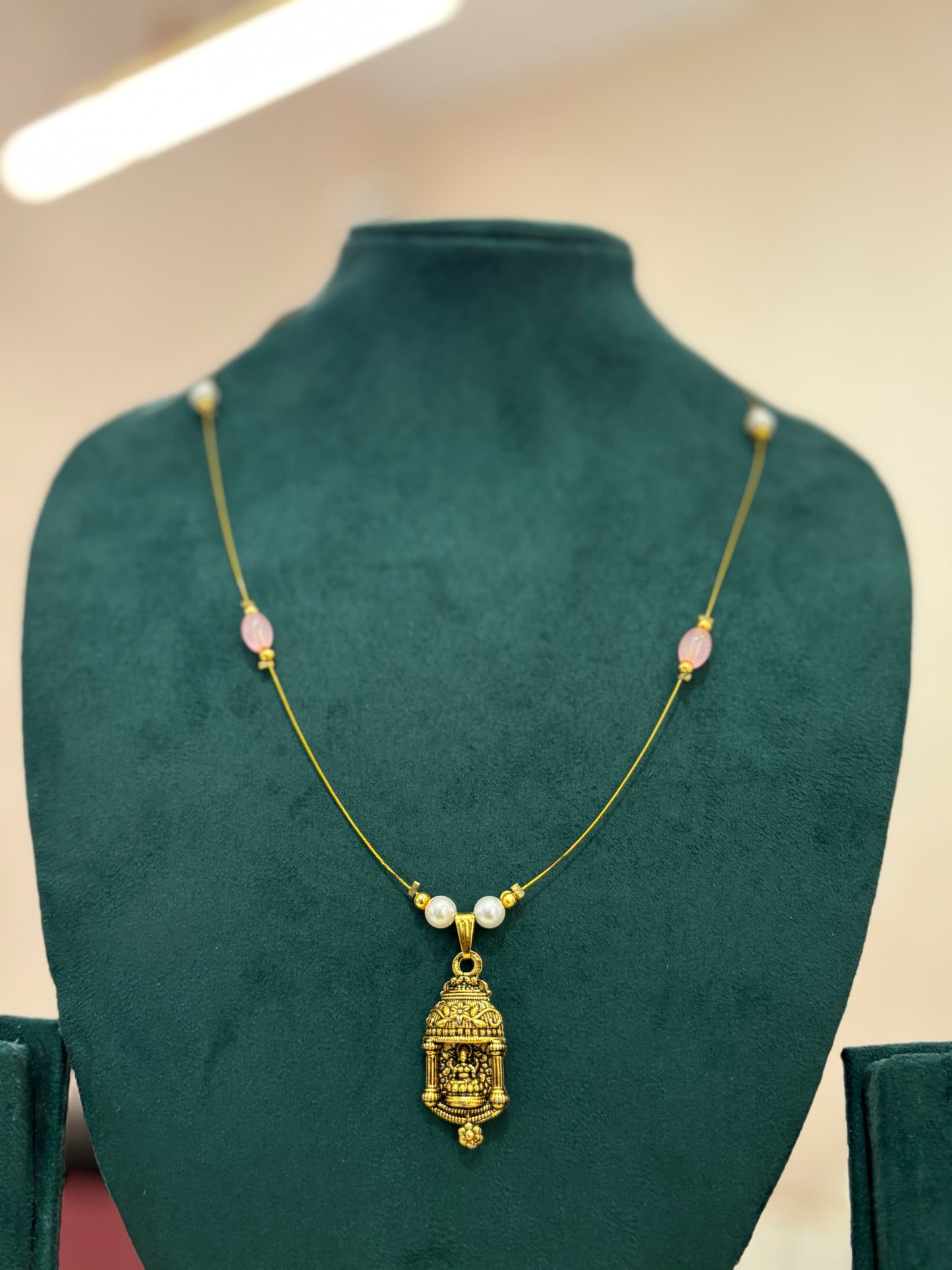 Invisible Temple Bell Pendant Necklace - JewelsMuse