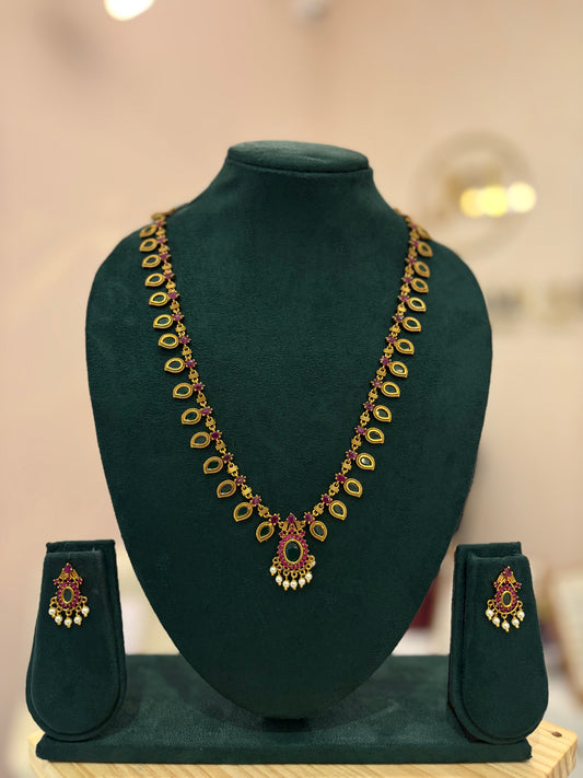 Harini Palakka Mala Necklace - JewelsMuse