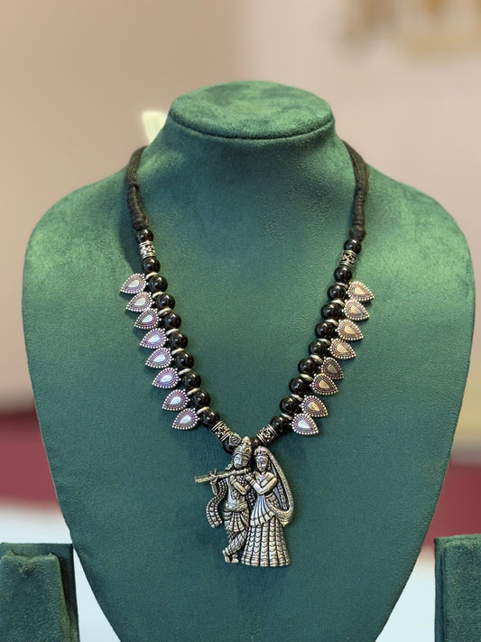RADHA KRISHNA OXIDISED NECKLACE - JewelsMuse