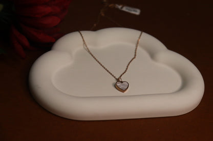 Marbled Heart Pendant Chain by JewelsMuse