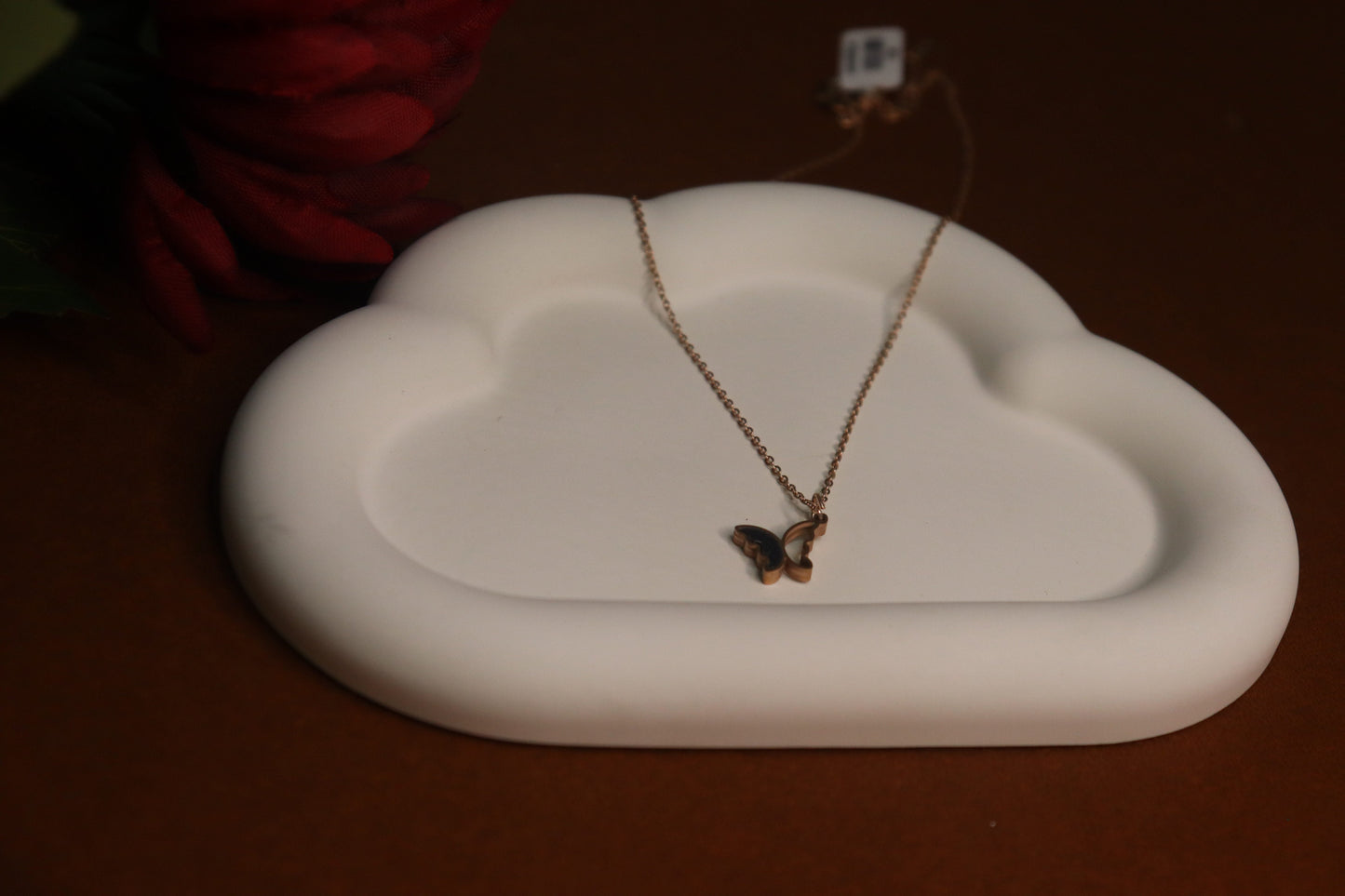 TWO TONED BUTTERFLY PENDANT CHAIN