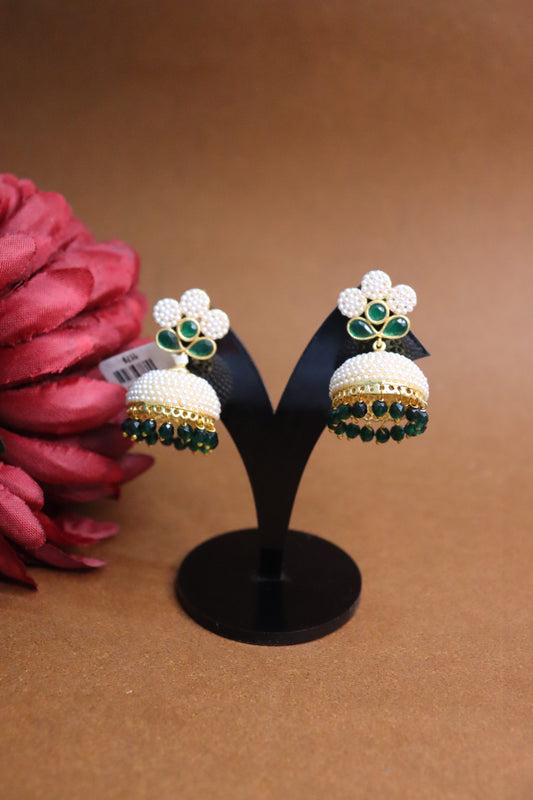 Onam Malar Jhumka – Emerald